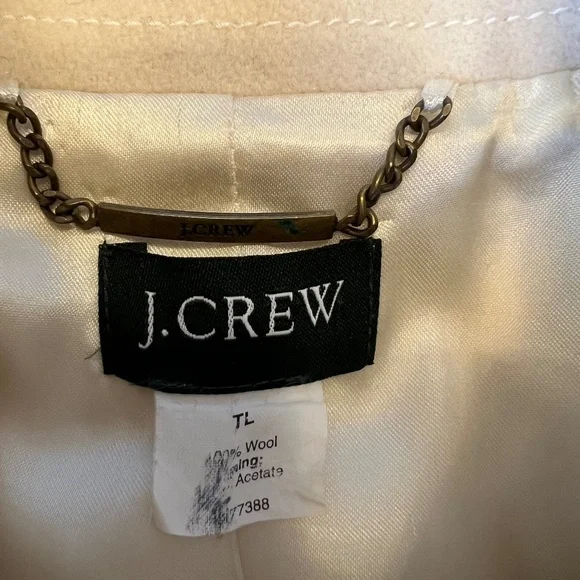 J. CREW CREAM WOOL PEA COAT - Picture 6 of 9